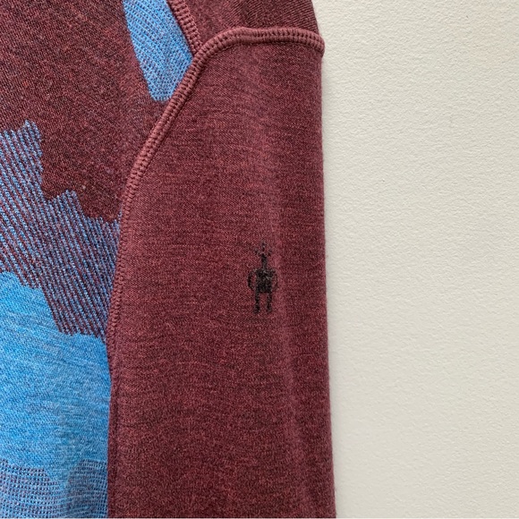 Smartwool Men's Classic Thermal Merino Base Layer Pattern Crew Large - Picture 4 of 9